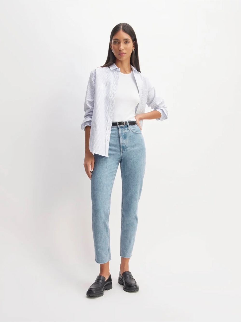 Everlane 90’s cheeky high rise jeans Light Blue Women's High-Rise Straight Jeans